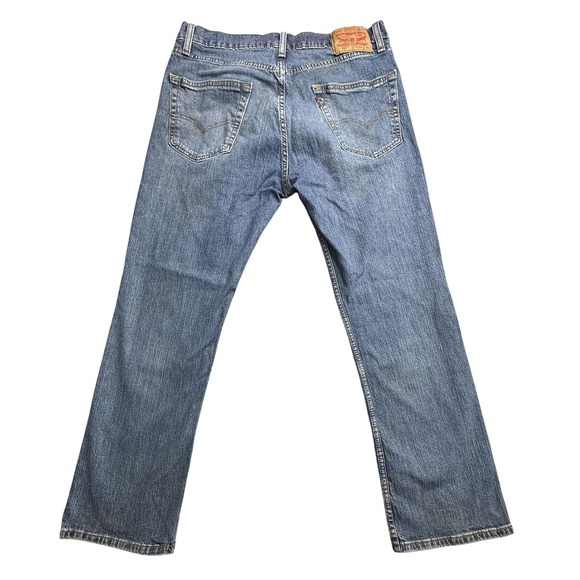 Levi's 527 Jeans Mens 34x30 Blue Bootcut Stretch Denim Medium Wash Zip Fly - Picture 1 of 16